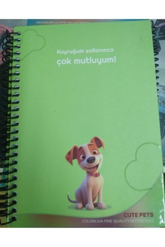 İleritoys Cute Pets A5 Kareli Orta Boy Lacivert Not Defteri