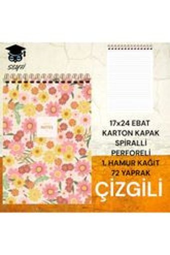 Seyfikirtasiye B5 Çizgili Orta Boy Pembe Not Defteri