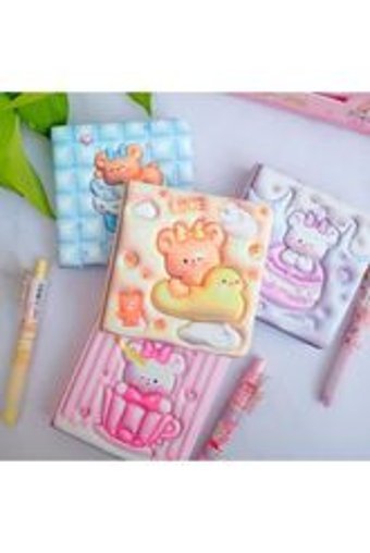 Gifttime Ayıcık A5 Renkli Orta Boy Çok Renkli Not Defteri