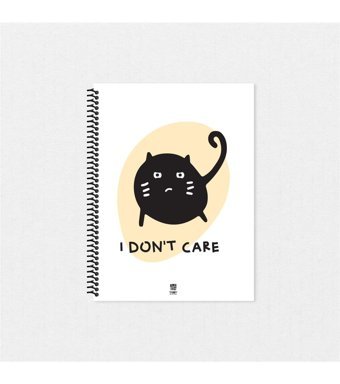 Tabby Design Kızgın Kedi A5 Çizgisiz Küçük Boy Çok Renkli Not Defteri