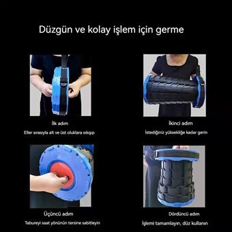 Oloey Plastik Katlanır Kamp Taburesi Mavi