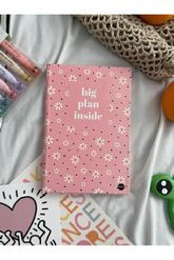 Planet Butik Big Plan Inside A5 Çizgisiz Büyük Boy Çok Renkli Not Defteri