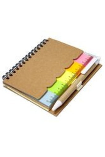 Paste Notes A6 Çizgili Spiralli Küçük Boy Kahverengi Set Not Defteri