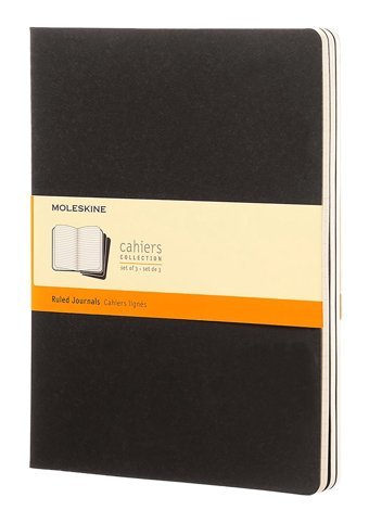 Moleskine Cahier A5 Çizgili Büyük Boy Siyah 3'lü Not Defteri