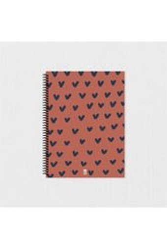 Tabby Design Kalp A5 Çizgisiz Küçük Boy Çok Renkli Not Defteri