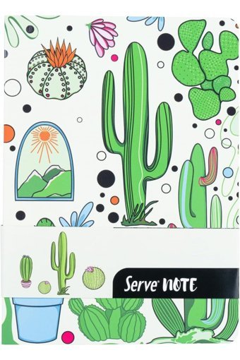 Serve Note A5 Çizgili Orta Boy Yeşil Not Defteri