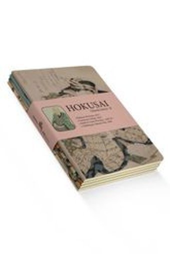 Retronote Hokusai A6 Çizgisiz Düz Küçük Boy Kahverengi 4'lü Set Not Defteri