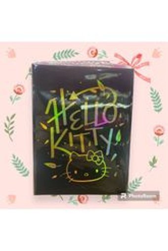 Cosmic Kırtasiye Hello Kitty A6 Çizgili Küçük Boy Siyah Not Defteri