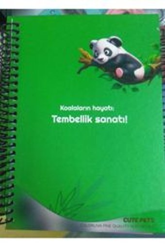 İleritoys Cute Pets A5 Çizgili Orta Boy Yeşil Not Defteri
