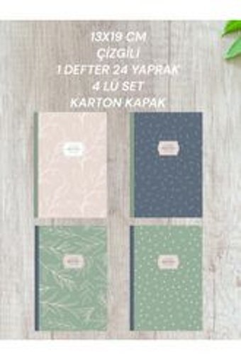 Seyfikirtasiye A6 Çizgili Düz Küçük Boy Mavi 4'lü Set Not Defteri
