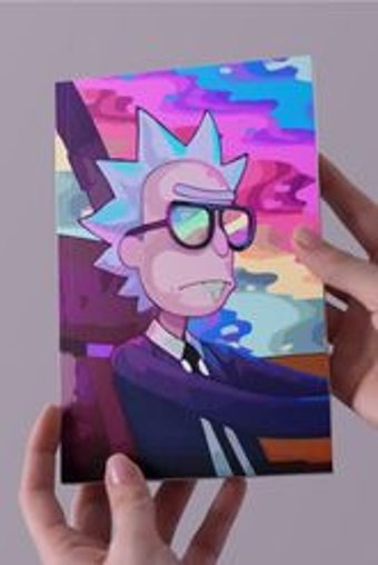 Hopena Rick Morty A5 Çizgisiz Orta Boy Çok Renkli Not Defteri