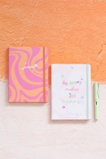 Matt Notebook A5 Noktalı Lastikli Orta Boy Çok Renkli 2'li Set Not Defteri