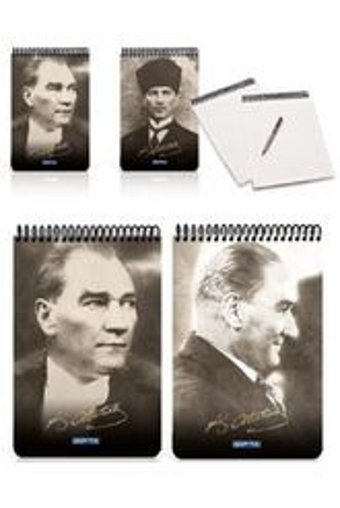 Gıpta Atatürk A5 Çizgisiz Orta Boy Beyaz Not Defteri