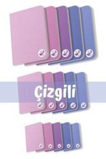 İmabook A5 Çizgili Düz Orta Boy Pembe Set Not Defteri