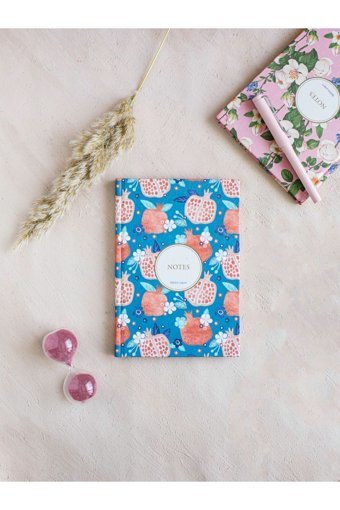 Hiddenpaperco Çiçek A5 Çizgili Orta Boy Pembe Not Defteri