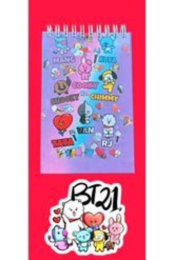 By Cappi Bt21 A6 Çizgisiz Küçük Boy Çok Renkli Not Defteri