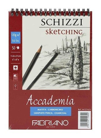 Fabriano Accademia Schizzi A5 Çizgisiz Büyük Boy Beyaz Not Defteri