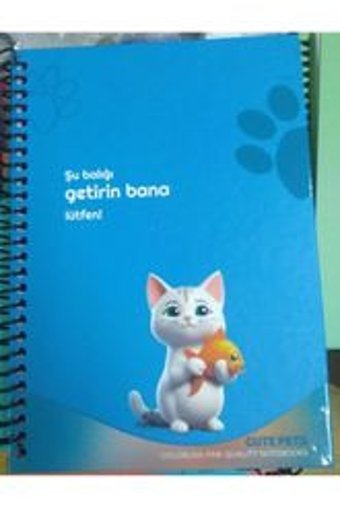 İleritoys Cute Pets A5 Kareli Orta Boy Mavi Not Defteri