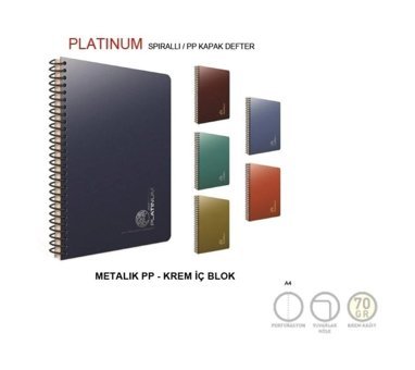 Gıpta Platinum A5 Çizgili Orta Boy Çok Renkli Not Defteri