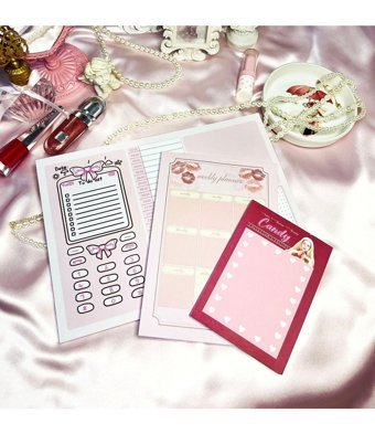 Merccuri Crafts A4 Çizgisiz Düz Büyük Boy Pembe Set Not Defteri