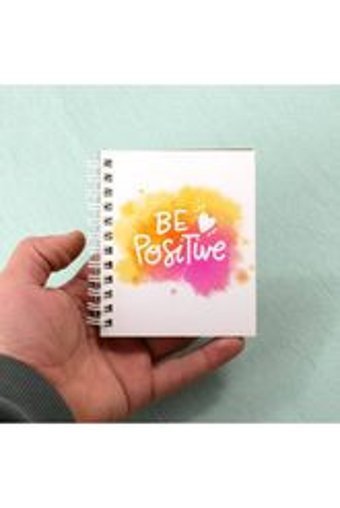 Hediyemen Be Positive A6 Çizgisiz Küçük Boy Beyaz Not Defteri