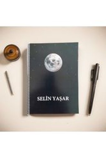 Algitsin Dolunay Resimli A4 Çizgili Büyük Boy Beyaz Not Defteri