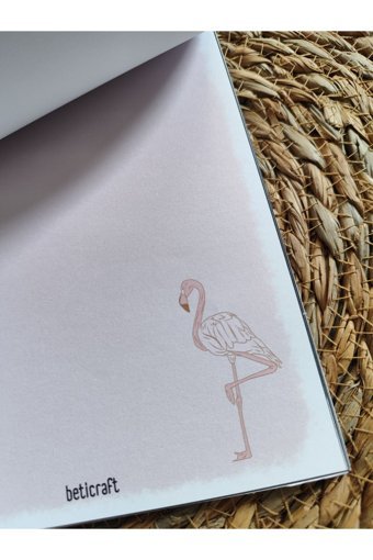 Beticraft Flamingo A5 Renkli Orta Boy Çok Renkli Not Defteri