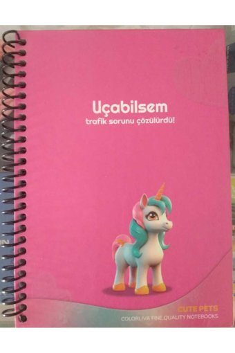 İleritoys Cute Pets A5 Çizgisiz Küçük Boy Pembe Not Defteri
