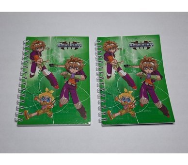 Mikro Bakugan A6 Çizgili Küçük Boy Çok Renkli 2'li Not Defteri