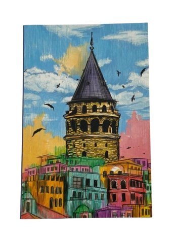 Çocuk Eğitim Derneği Galata Kulesi A6 Çizgili Küçük Boy Çok Renkli Not Defteri