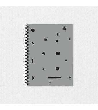 Tabby Design Geometrik A4 Çizgisiz Büyük Boy Çok Renkli Not Defteri