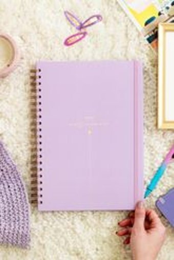 Matt Notebook A4 Kareli Büyük Boy Mor Not Defteri
