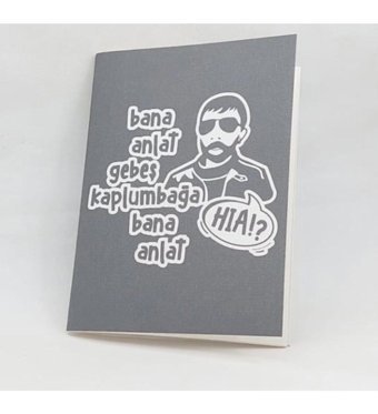 İronishop Bana Anlat Gebeş Kaplumbağa A6 Çizgisiz Küçük Boy Siyah Not Defteri