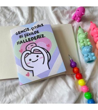 Rota Hediyelik A6 Çizgisiz Küçük Boy Çok Renkli Not Defteri