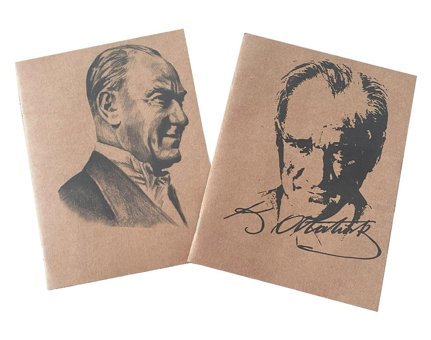 Dncnote Atatürk A5 Çizgisiz Düz Orta Boy Turuncu 2'li Set Not Defteri