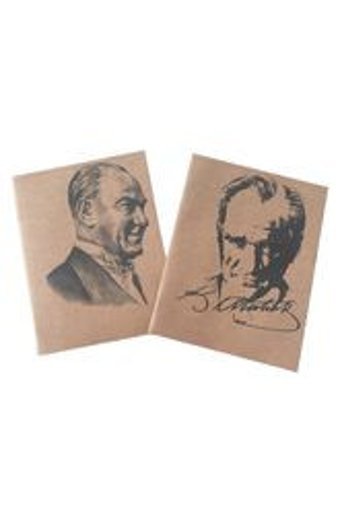 Dncnote Atatürk A5 Çizgisiz Düz Orta Boy Turuncu 2'li Set Not Defteri