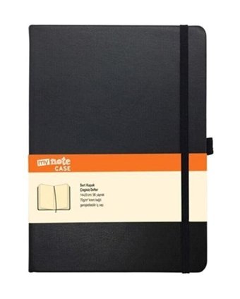 Mynote A5 Kareli Küçük Boy Siyah Not Defteri