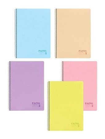 Nohar Pastel B5 Renkli Spiralli Küçük Boy Çok Renkli 5'li Set Not Defteri