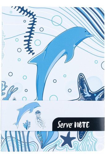 Serve Note A5 Çizgili Orta Boy Mavi Not Defteri
