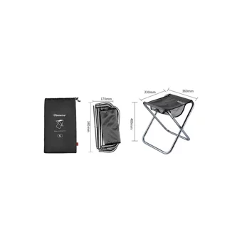 Shinetrip A238 Polyester Katlanır Kamp Taburesi Gri