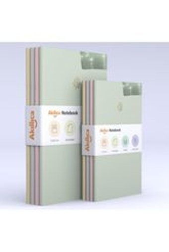 Akıllıca Marble Series A5 Çizgili Düz Orta Boy Beyaz 8'li Set Not Defteri