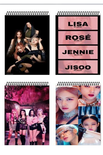 Feroxby Blackpink A6 Çizgisiz Spiralli Orta Boy Çok Renkli 4'lü Set Not Defteri