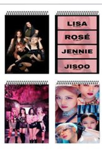 Feroxby Blackpink A6 Çizgisiz Spiralli Orta Boy Çok Renkli 4'lü Set Not Defteri
