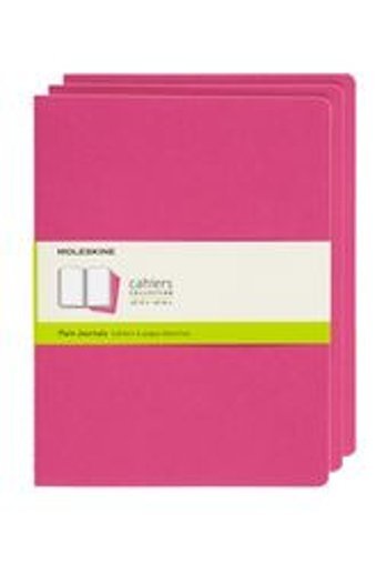 Moleskine Cahier A5 Çizgisiz Büyük Boy Pembe 3'lü Not Defteri