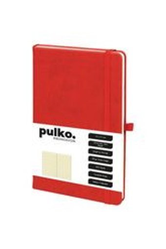 Pulko A5 Çizgili Orta Boy Kırmızı Not Defteri