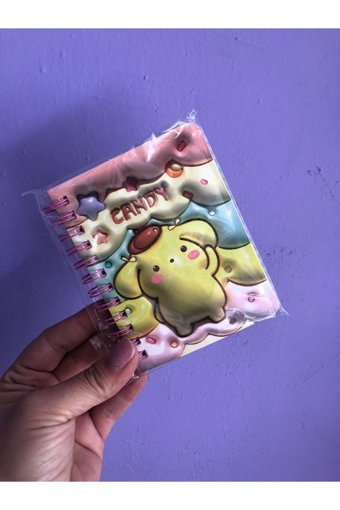 Synshop Hello Kitty A7 Çizgili Küçük Boy Sarı Not Defteri