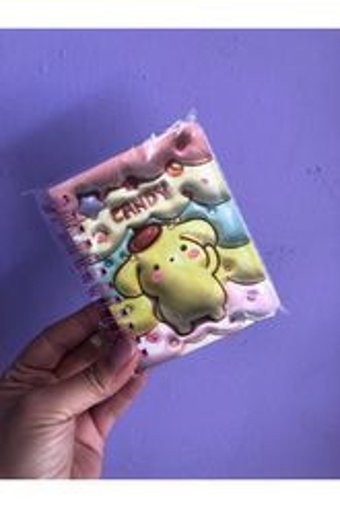 Synshop Hello Kitty A7 Çizgili Küçük Boy Sarı Not Defteri