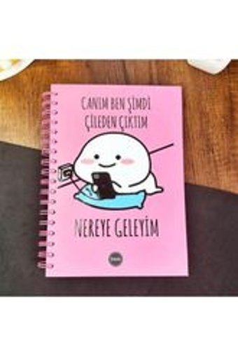 Attach Canım Ben Şimdi Çileden Çıktım A5 Çizgisiz Orta Boy Çok Renkli Not Defteri