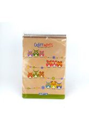 Gıpta Craft Notes A5 Kareli Büyük Boy Yeşil Not Defteri