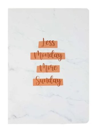 Konseptkutu Less Monday More Sunday A5 Noktalı Orta Boy Çok Renkli Not Defteri